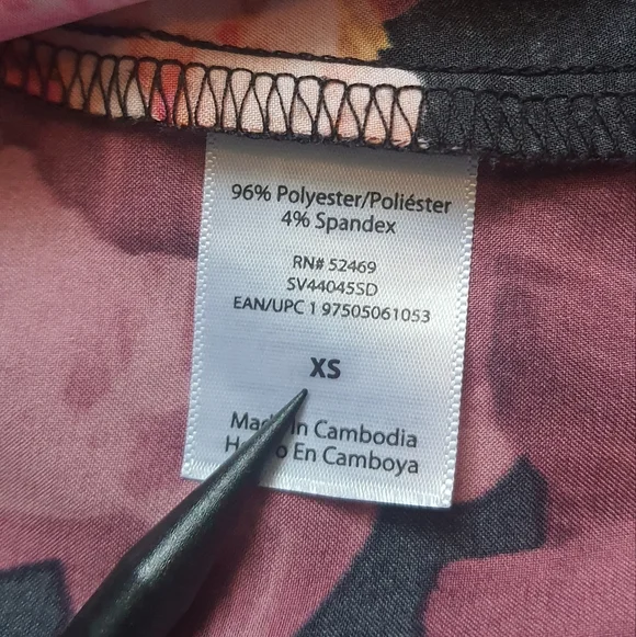 Sofia Vagaras Intimates Satin PJ Set 3pc Black Pink Purple Floral - Picture 7 of 12